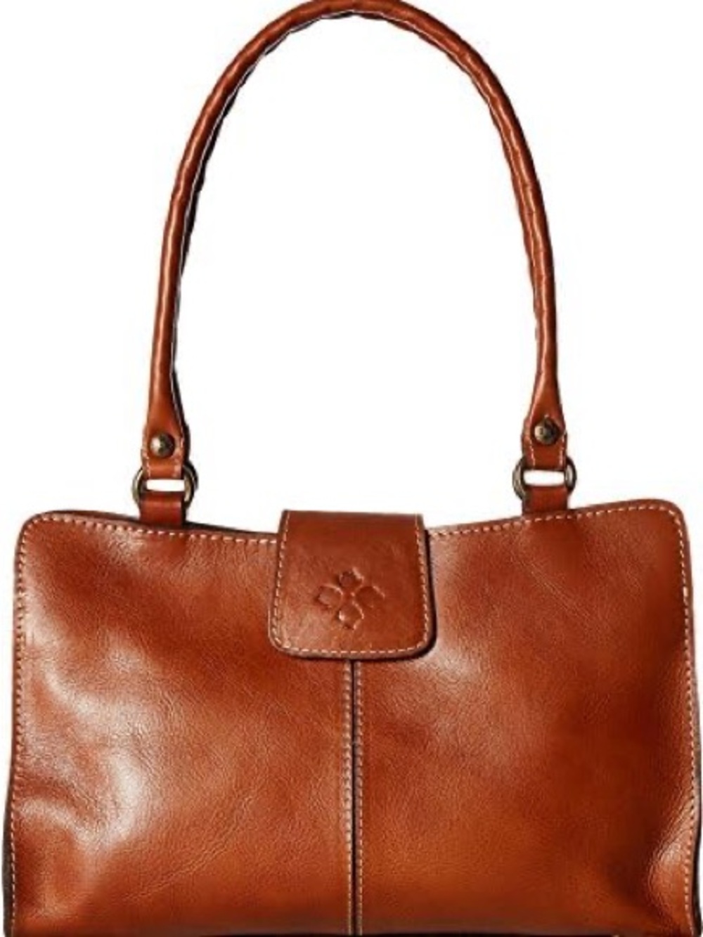 Patricia Nash Rienzo Leather Cognac Brown Satchel